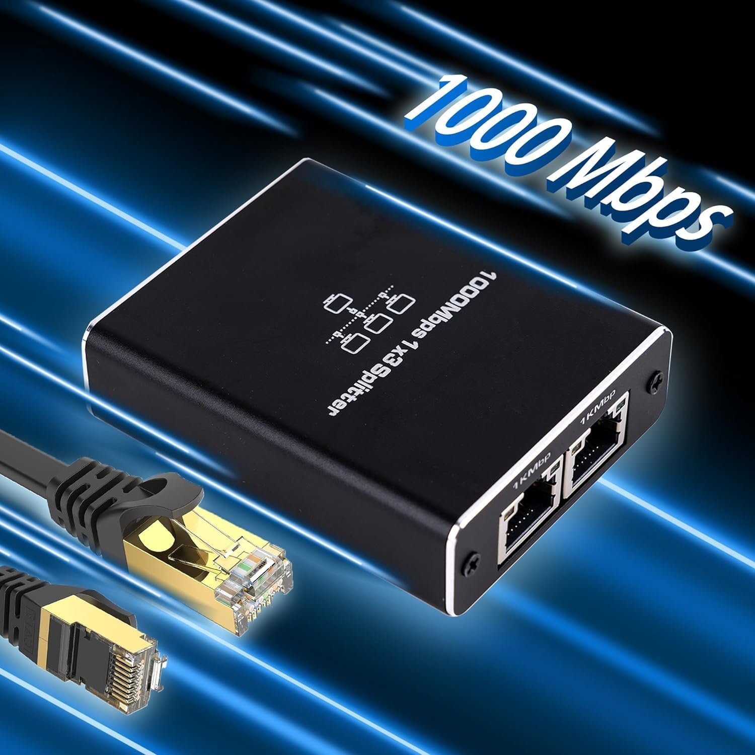 Switch Ethernet 2 Ports, Switch RJ45 Splitter 1000 Mbps – Image 3